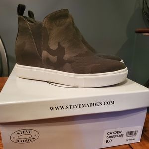 Camo Wedge Sneakers